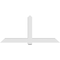 Ekena Millwork Eugene Architectural Grade PVC Gable Bracket, 84"W x 38 1/2"H x 6"D x 6"F, 11/12 Pitch GBP084X39X0606EUG00 - alternate 5